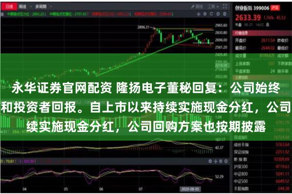 永华证券官网配资 隆扬电子董秘回复：公司始终致力于提高公司价值和投资者回报。自上市以来持续实施现金分红，公司回购方案也按期披露
