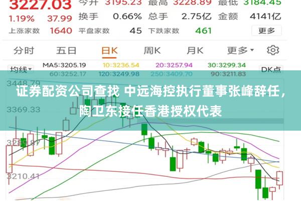 证券配资公司查找 中远海控执行董事张峰辞任，陶卫东接任香港授权代表
